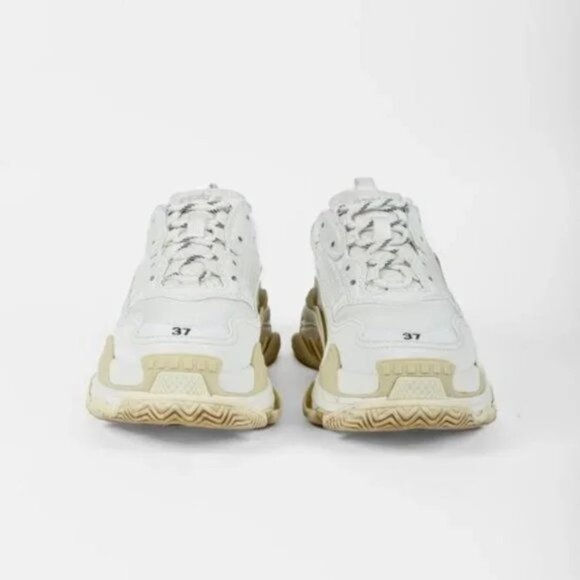 Balenciaga White Triple S Sneakers - Picture 2 of 13